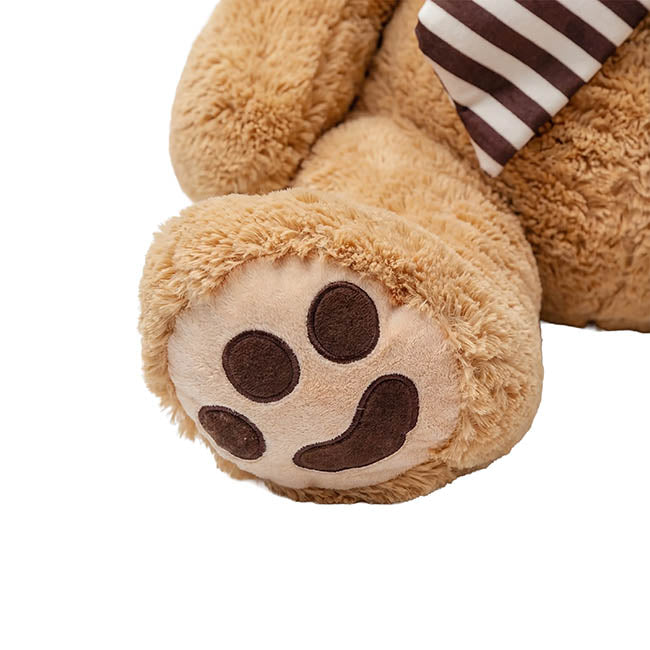 Wilson Giant Teddy Bear w Striped Bow Brown (90cmHT/60cmST)