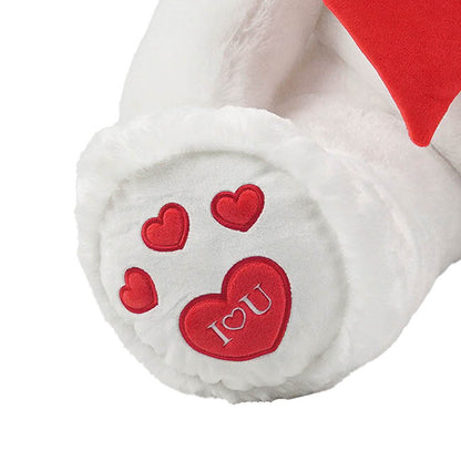 Ted the I Love You Giant Teddy Bear White (90cmHT/60cmST)