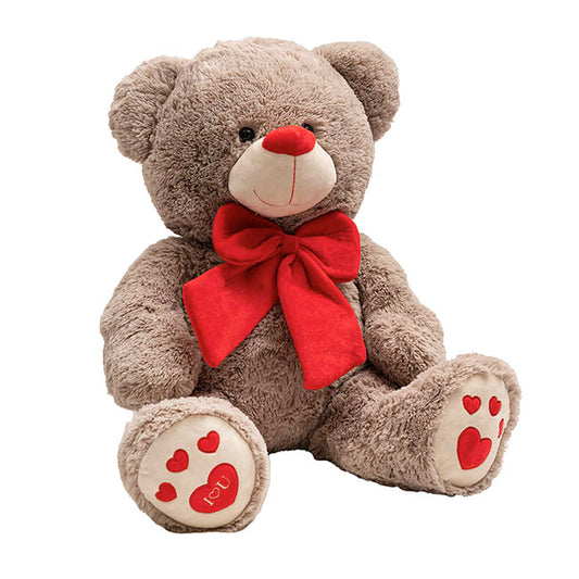 Ted the I Love You Giant Teddy Bear Grey (90cmHT/60cmST)