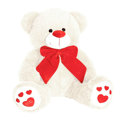 Ted the I Love You Giant Teddy Bear White (90cmHT/60cmST)