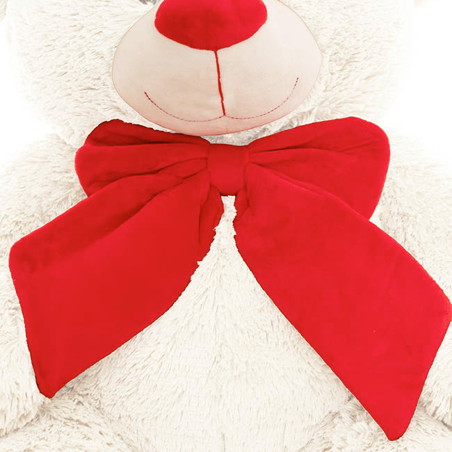 Ted the I Love You Giant Teddy Bear White (90cmHT/60cmST)