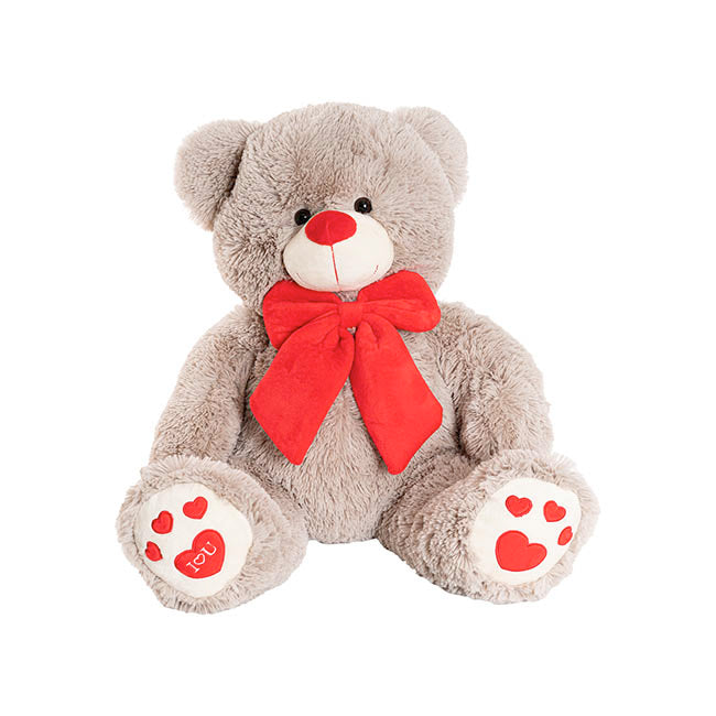 Ted the I Love You Teddy Bear Plush Toy Warm Grey (45cmST)