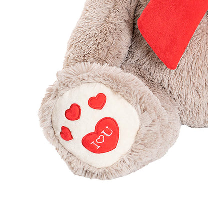Ted the I Love You Teddy Bear Plush Toy Warm Grey (45cmST)