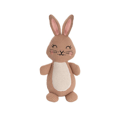 Rosie Knitted Bunny Plush Soft Toy Brown (29cmHT)