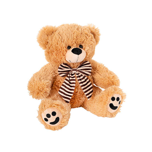 Teddy Bear Wilson w Striped Bow Brown (30cmST)