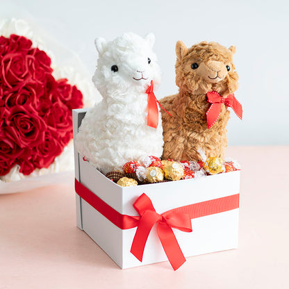 Fuzzy Wuzzy Plush Llama White (24cmHT)