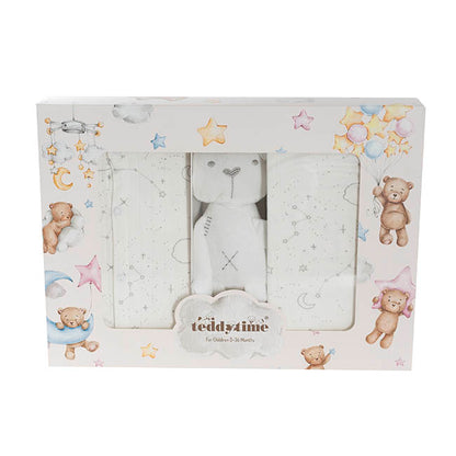 Constellation Print 100% Cotton Baby Gift Box Set 8 White