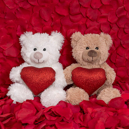 Teddy Bear Nala w Red Love Heart Greyish Brown (20cmST)