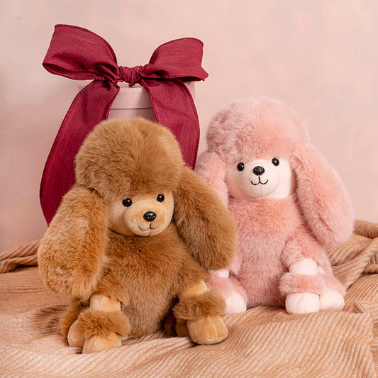 Poodle Posh Plush Soft Toy Dusty Pink (25cmST)