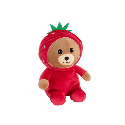 Strawberry Teddybear Plush Soft Toy Hot Pink (25cmST)