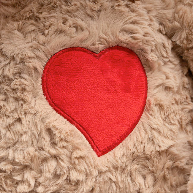 Giant Teddy Bear Noah w Bow & Heart Red (95cmHT/70cmST)
