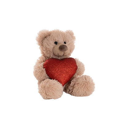 Teddy Bear Nala w Red Love Heart Grey Brown (20cm.ST)