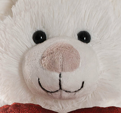 Teddy Bear Nala w Red Love Heart White (20cm.ST)
