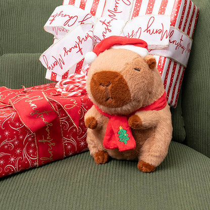 Christmas Capybara George Plush Toy Brown (22cmST)