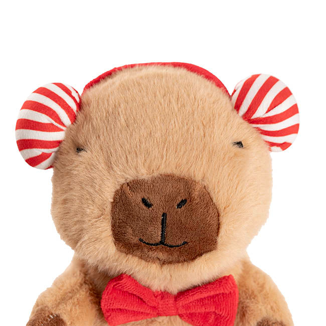 Capybara George w Ear Muffs Plush Toy Brown (22cmST)