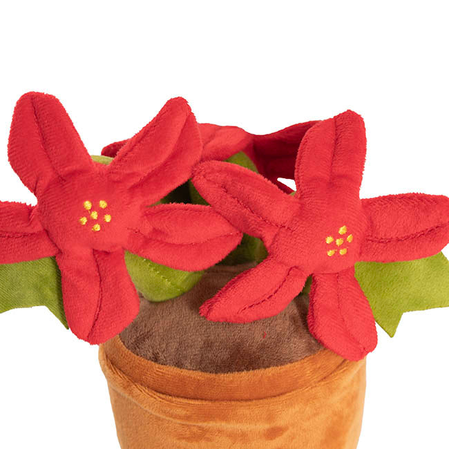 Plush Potted Poinsettia Soft Toy Red (25cm.ST)
