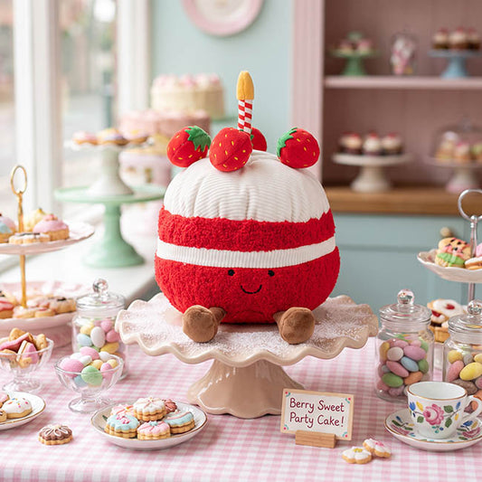 Strawberry Cream Cake Plush Soft Toy Red (28cm.ST)