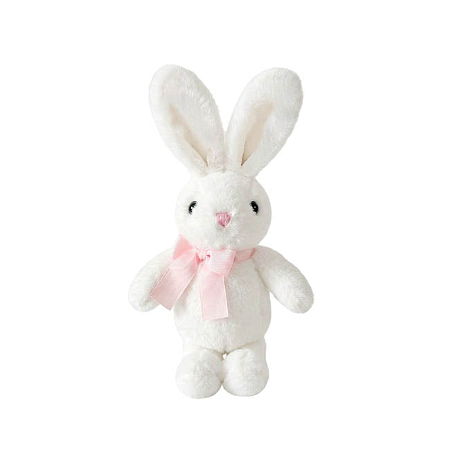 Bunny Lola w Bow Plush Soft Toy White (15cm.ST)