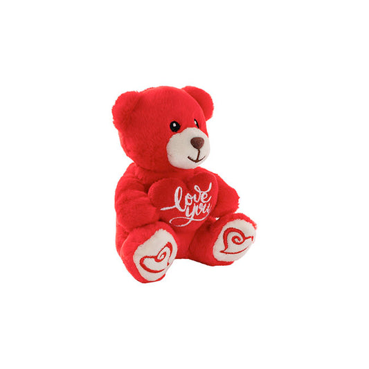 Mini Teddy Bear Alfie w Love You Heart Plush Red (14cmST)