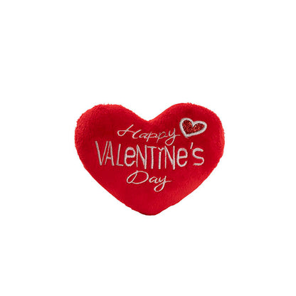 Mini Velvet Happy Valentine's Day Heart Red (12cmWx10.5cmH)