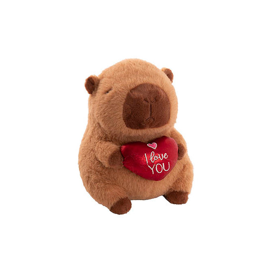 Capybara Sam w I Love You Heart Plush Toy Brown (22cmST)
