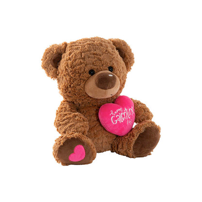 Teddy Bear Jamie w Happy Galentine's Day Heart Brown(32cmST)