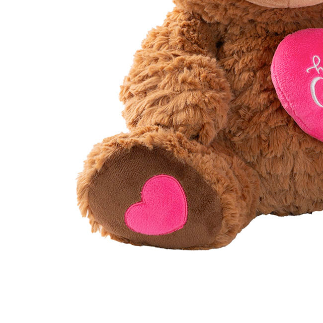 Teddy Bear Jamie w Happy Galentine's Day Heart Brown(32cmST)