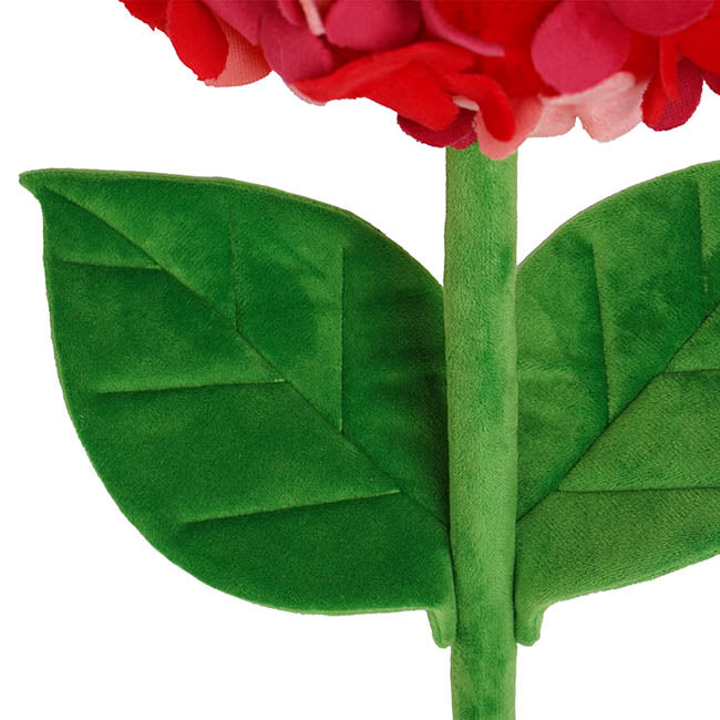 Hydrangea Plush Stem Red (42cmH)