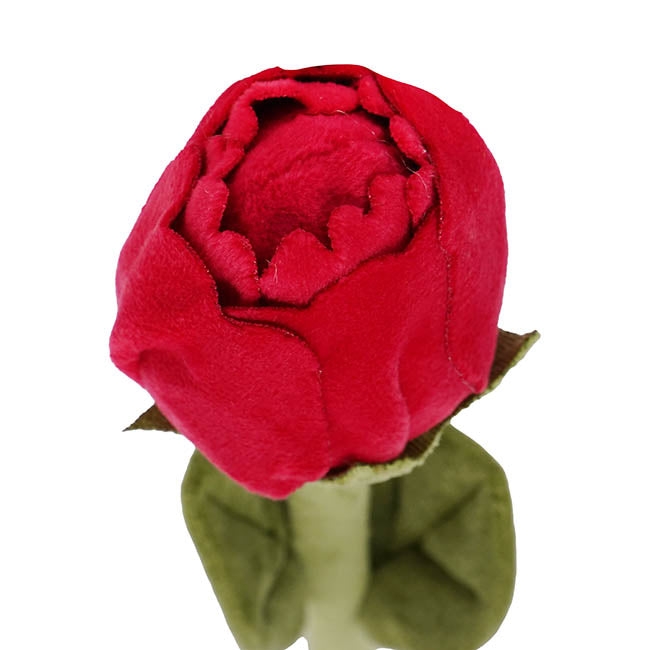 Rose Bud Plush Stem Dark Red (42cmH)