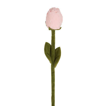 Rose Bud Plush Stem Soft Pink (42cmH)