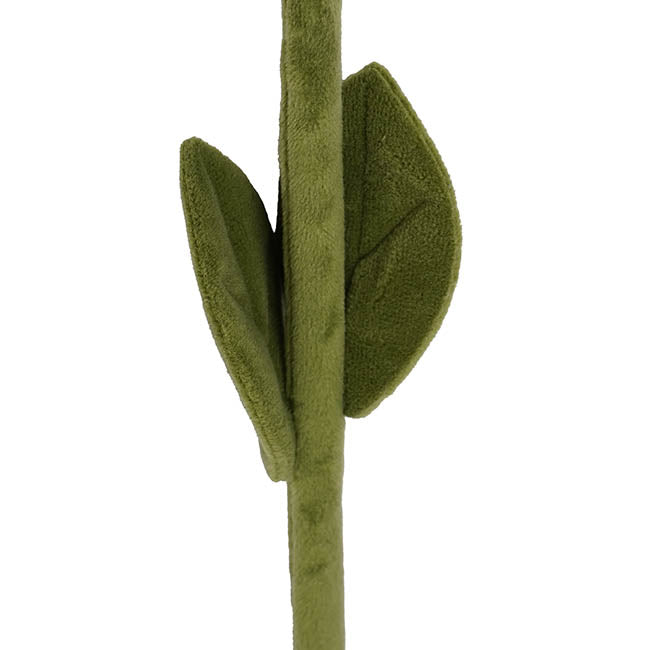 Rose Bud Plush Stem White (42cmH)