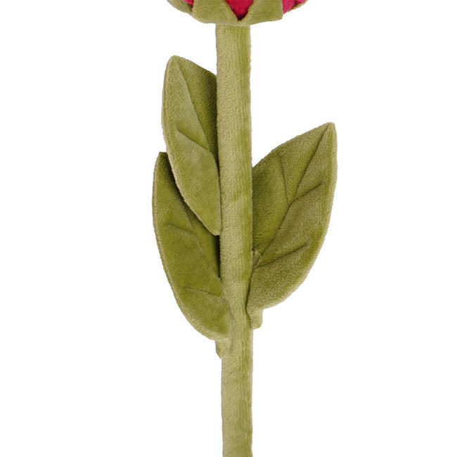 Rose Plush Stem Full Bloom Dark Red (7cmDx45cmH)