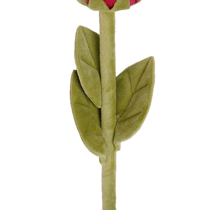 Rose Plush Stem Full Bloom Dark Red (7cmDx45cmH)