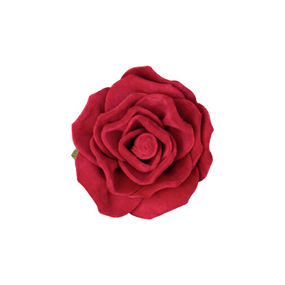 Rose Plush Stem Full Bloom Dark Red (7cmDx45cmH)