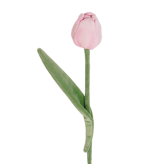 Tulip Plush Stem Soft Pink (48cmH)
