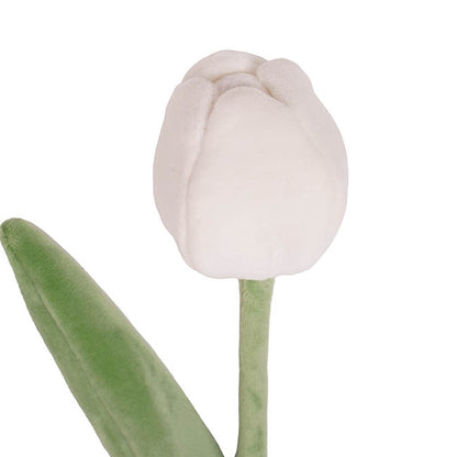 Tulip Plush Stem White (48cmH)
