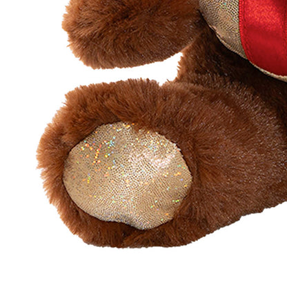 Teddy Bear Jimmy w Gift Plush Heart Dark Brown (20cm.ST)
