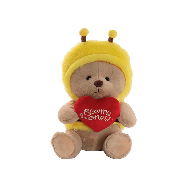 Teddy Bear Bumble w Bee my Honey Heart Yellow (25cm.ST)