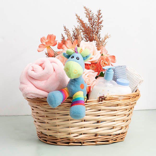 Gerry Giraffe Bright Stripes Aqua Blue (20cmST)