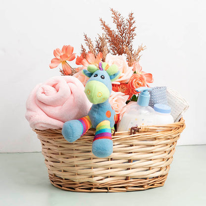 Gerry Giraffe Bright Stripes Aqua Blue (20cmST)