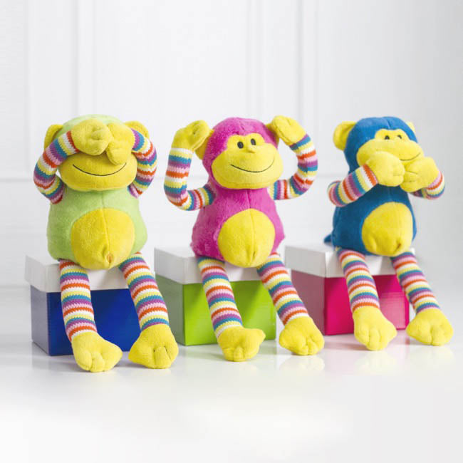 Milo Monkey Bright Striped Blue (38cmHT) – Koch & Co Pty Ltd