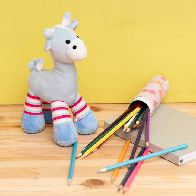 Thomas Giraffe Rattle Blue & Pink Multi (23cmH)