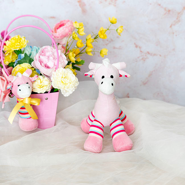Thomas Giraffe Rattle Light Pink (23cmH)
