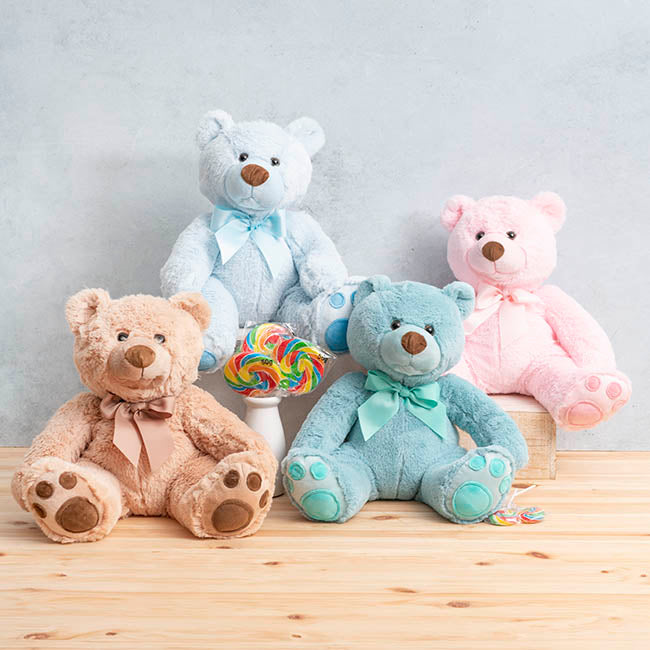 Teddy Bear Mojo Plush Soft Toy Pink (40cmHT)