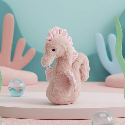 Seahorse Mira Plush Soft Toy Dusty Pink (25cmH)