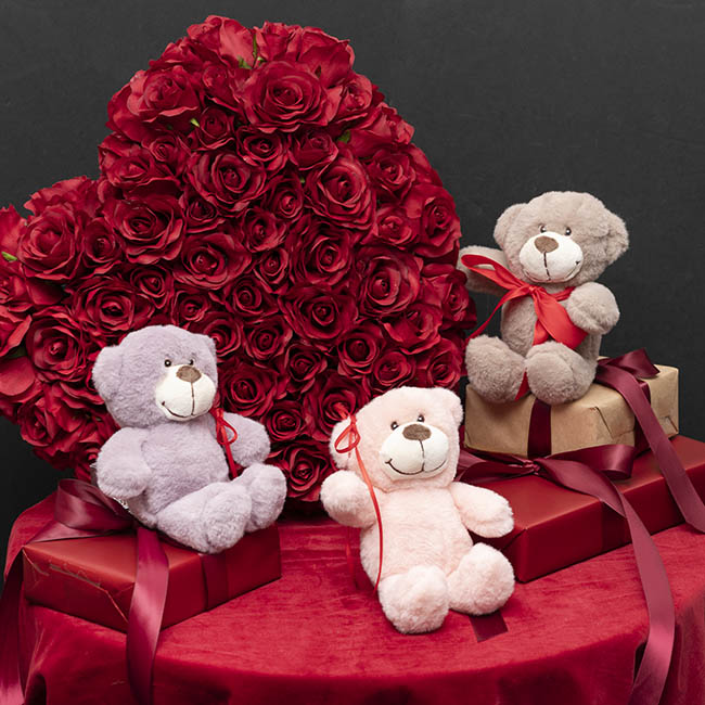 Mr Snuggles Plush Teddy Bear Dusty Lavender (15cmST)