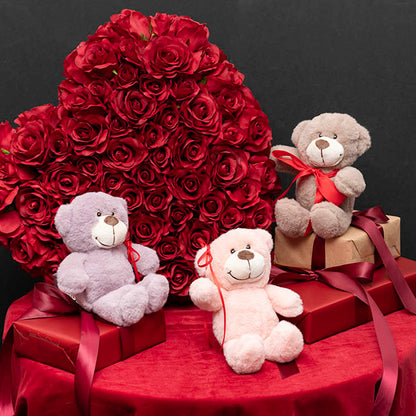 Mr Snuggles Plush Teddy Bear Dusty Lavender (15cmST)