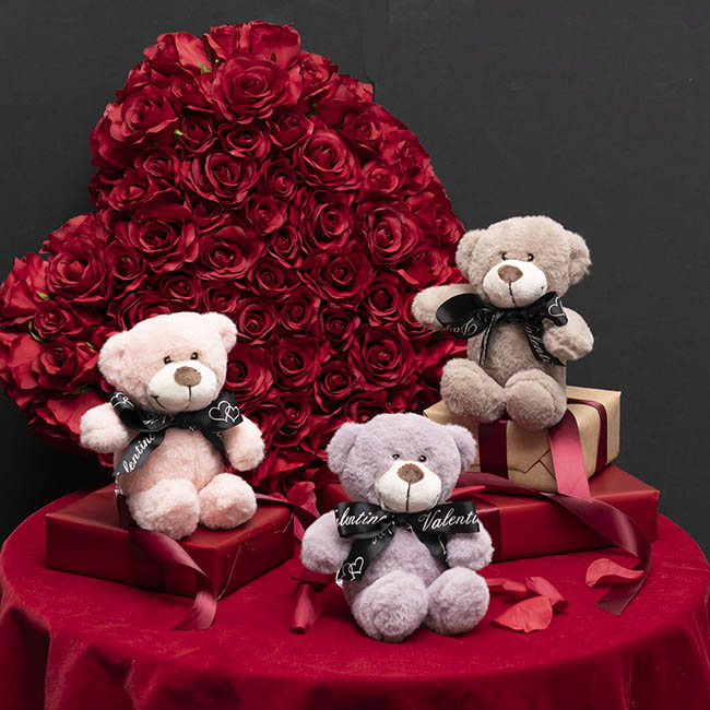 Mr Snuggles Plush Teddy Bear Dusty Lavender (15cmST)