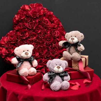 Mr Snuggles Plush Teddy Bear Dusty Lavender (15cmST)