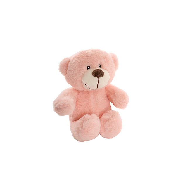 Mr Snuggles Plush Teddy Bear Pastel Peach (15cmST)